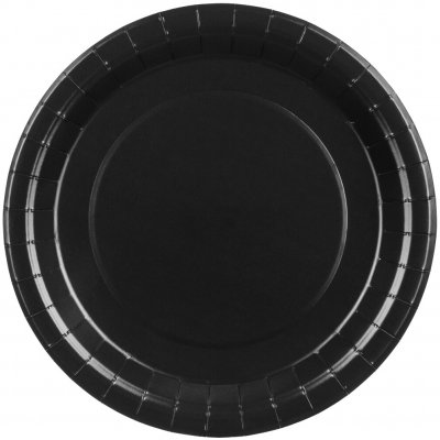 PartyDeco Papírové talířky černé 23 cm – Sleviste.cz