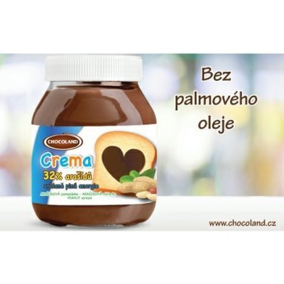 Chocoland Crema arašídů bez palmového oleje 400 g – Zbozi.Blesk.cz