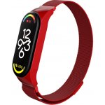 Xiaomi Milánský tah magnetický - kovový náhradní řemínek pro Mi Band 7 Červená MBSCZ-7MT06 – Zboží Mobilmania
