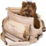 Iridog Carrie 2 Taška na psa béžová s puntík 22 x 18 x 34 cm – Hledejceny.cz