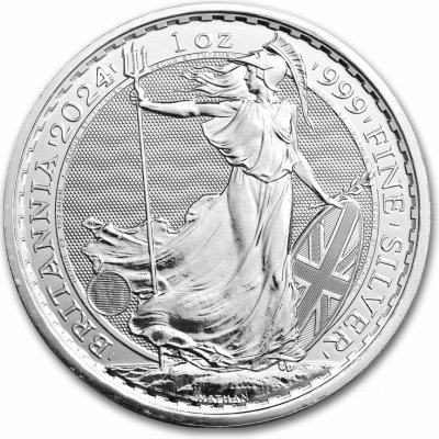 Stříbrná mince Britannia Král Karel III. 1 Oz