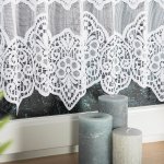 Dekorační metrážová vitrážová záclona STANA bílá výška 50 cm různé rozměry MyBestHome Rozměr: 190 cm – Zboží Mobilmania