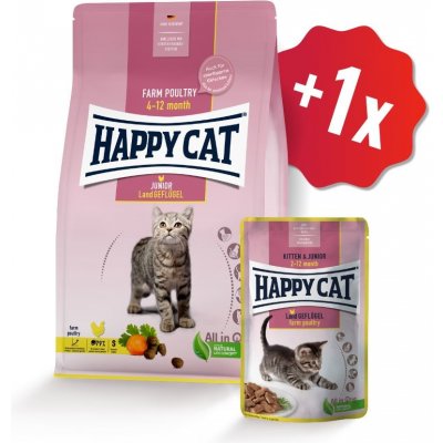 Happy Cat Junior Land Geflügel Drůbež 1,3 kg