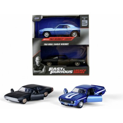 Jada Rychle a zběsile Twin Pack Chevrolet Camaro 1969 a Dodge Charge Wide Body 1968 Wave 2/1 1:32 – Hledejceny.cz