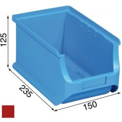 Allit Plastové boxy na drobný materiál 150x235x125 mm červené