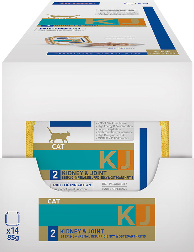 Virbac Veterinary HPM Cat Kidney & Joint KJ2 14 x 85 g