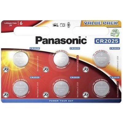 Panasonic CR2025 6ks CR-2025EL/6BP – Hledejceny.cz