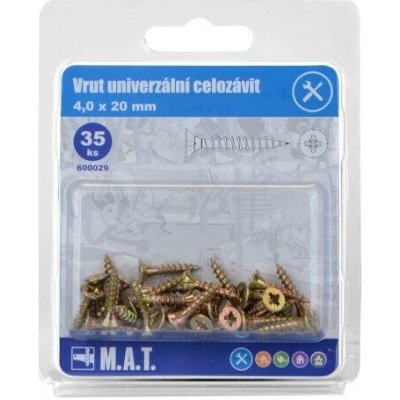 M.A.T. GROUP vrut un.celozávit 4,0x 20mm ZZ (35ks) – Hledejceny.cz
