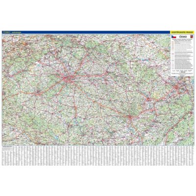 Česká republika - nástěnná automapa 1:360 tis./136x97 cm, Volné listy – Zboží Mobilmania