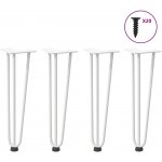 Omaxi 956065 Nohy na konferenční stolek ve tvaru vlásenky 4 ks bílé 42 cm masivní ocel – Zboží Dáma