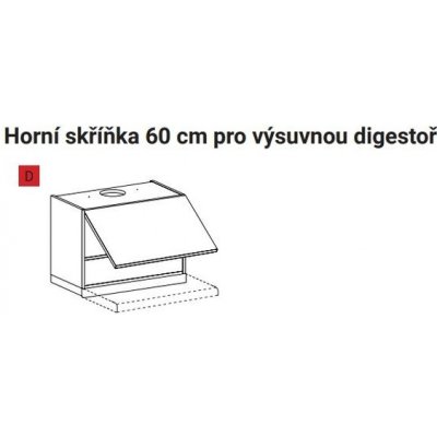 EBS EH60DG414D skříňka horní výklopná - výsuvná digestoř dub arlington, 60cm – Zboží Mobilmania