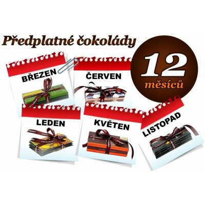 Předplatné čokolády na 12 měsíců, 3 tabulky (mléčná) – Hledejceny.cz