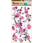 Anděl samolepící dekorace na zeď větvička hnědorůžová rozměry 60 x 32 cm – Zboží Dáma