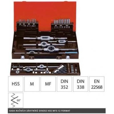 Format 1795.0224 Závitníky a závitová očka HSS jemné závity M3 ÷ M12. Sada 35 dílů – Zboží Mobilmania