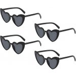 Sada 4 ch brýlí ve tvaru srdce, brýle ve tvaru srdce, svatební brýle se srdíčky, dámské – Sleviste.cz