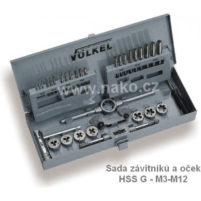 VÖLKEL 49501 kazeta M3-M12 závitníky + očka HSS G (M1-II) – Hledejceny.cz