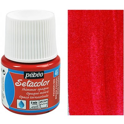 Barva na textil PEBEO Setacolor Opaque Shimmer metalická 45 ml Passion Red – Zboží Dáma