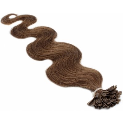 50cm vlasy pro metodu keratin 0,7g/pr. vlnité středně hnědá – Sleviste.cz