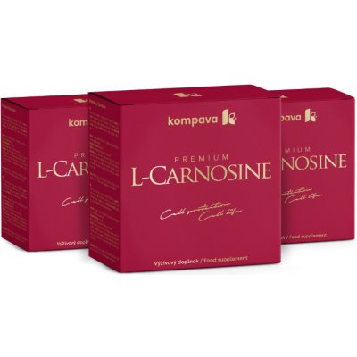 Kompava 3-balení Premium L-Carnosine 375 mg/60 kapslí + dárek – Hledejceny.cz