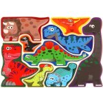 Teddies puzzl vkládačka deskové dinosauři 20x14cm v krabičce 24x21x2cm – Zbozi.Blesk.cz