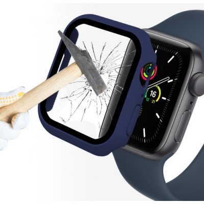 ENKAY Obal s tvrzeným sklem pro Apple Watch 9 / 8 / 7 41mm modrý 35915 – Zboží Živě
