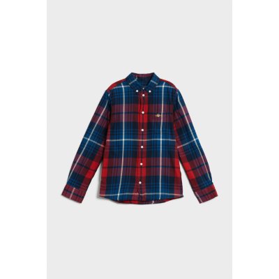 Gant košile D1. Plaid Flannel Shirt červená – Zbozi.Blesk.cz