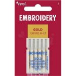 Vyšívací jehly zlaté Texi Embroidery Gold 130/705 H-ET 5×75 – Zbozi.Blesk.cz