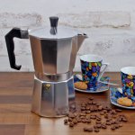 HI Espresovač na 6 šálků - 300 ml - hliník - 16,7 x 10,2 x 20,5 cm – Zboží Mobilmania