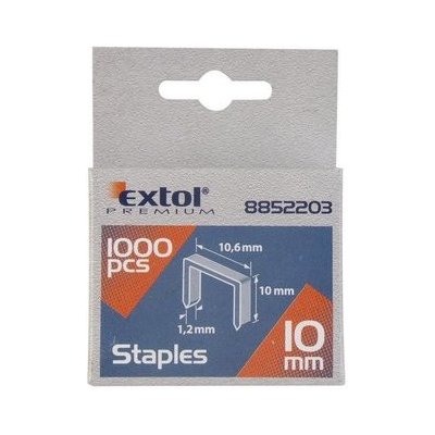 Extol Premium (8852203) balení 1000ks, 10mm, 10,6x0,52x1,2mm – Zbozi.Blesk.cz