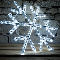 DecoLED LED světelný motiv vločka ledově bílá pr. 60 cm