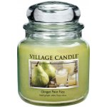 Village Candle Ginger Pear Fizz 397g - střední vonná svíčka ve skle Hruškový fizz se zázvorem