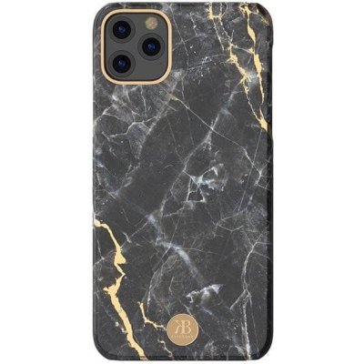 Pouzdro Kingxbar Marble Series silikonové marble iPhone 11 Pro Max černé