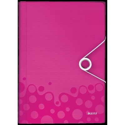 Leitz Wow PP A4 Aktovka na spisy 6 částí růžová – Zboží Mobilmania