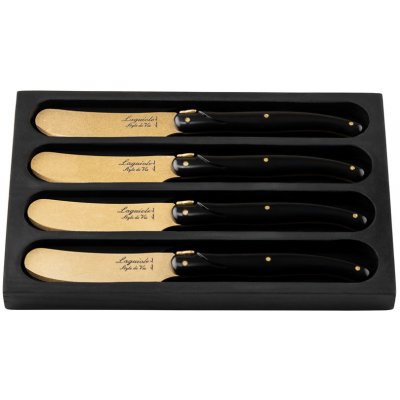 Laguiole Prestige Style de Vie sada nožů na máslo černá Gold 3 ks