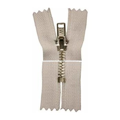 Kovový zip, nedělitelný, slabý - 25cm - bílý - Koh-i-noor - BALENÍ 10 ks – Sleviste.cz