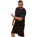 1P0911 pánské pyžamo krátké černé – Zboží Dáma