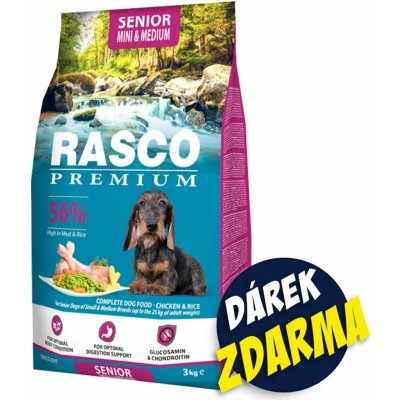 RASCO Premium Senior Mini & Medium kuře s rýží 3 kg – Hledejceny.cz
