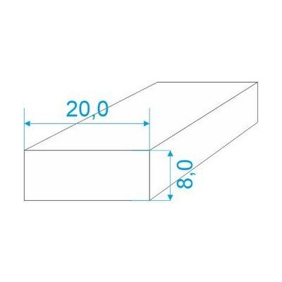 020/008-Q0060-259 PROFIL SILIKONOVÝ OBDÉLNÍK - Bílý profil ze silikonou 60°shore – Sleviste.cz