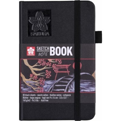 Sakura Sketch & Note Book Black Paper 9 x 14 cm 140 g – Sleviste.cz