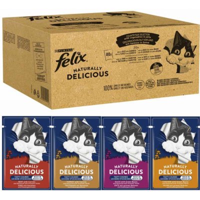 Felix Naturally Delicious rozmanitost ze statku 80 x 80 g