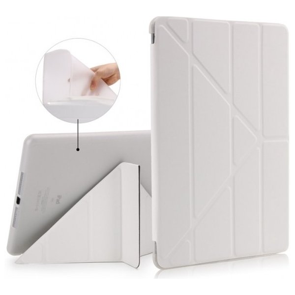 Pouzdro na tablet SES 2v1 Smart flip cover + zadní silikonový ochranný obal pro Apple iPad 9.7" 2017 5. generace bílý 3619