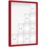 PROCITY Venkovní vitrína model 2000, 16 x A4, sklo, červená | Zboží Auto
