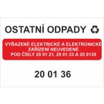 Ostatní odpady 200136 - Vyřazené elektrické a ..... Samolepka PVC A6 (148 x 105 mm) – Sleviste.cz