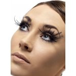 Smiffys Řasy černé s peřím – Zboží Mobilmania