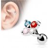 Piercing Šperky4U cartilage piercing do ucha kytička CP1010-W