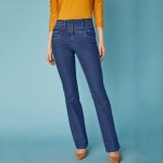 Blancheporte Bootcut džíny s vysokým pasem modré – Zboží Mobilmania