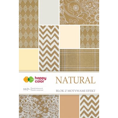 Happy Color Blok effect natural 20x29cm 170 220g/m2 10 listů 5 vzorů HA 7717 2029 NA