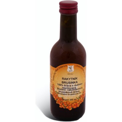 Cvrček 100% šťáva s dužinou rakytník brusinka 250 ml – Zbozi.Blesk.cz