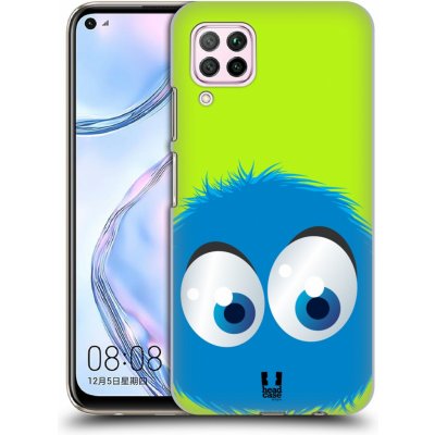 Pouzdro HEAD CASE Huawei P40 LITE Chlupatý smajlík modrý zelené pozadí – Zboží Mobilmania