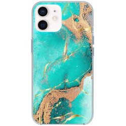 Pouzdro Appleking lesklé mramorové iPhone 11 Pro - tyrkysové